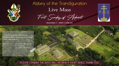 Abbey of the Transfiguration Live Mass .